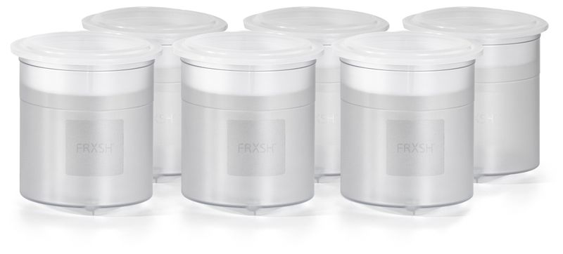 FRXSH Mousse Chef gjennomsiktig syntetiske kopper med lokk - 6 pakk